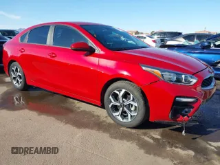 2020 Kia Forte LXS with VIN 3KPF24AD8LE237828, listed as a IAAI auction lot 41770807 with 58,971 mi miles. Bid and sale history available at carsss.com. Image 1.