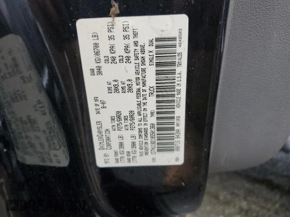 2008 Dodge 1500 SLT z VIN 1D7HU18218S501360, wystawiony jako Copart lot #61376315 z przebiegiem 164 766 mil mil oraz Czysty tytuł • Clean title. Historia ofert i sprzedaży dostępna na DreamBid. Obrazek 12.