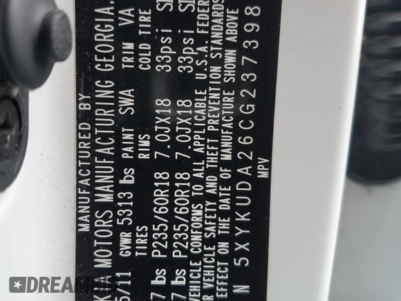 2012 Kia Sorento EX with VIN 5XYKUDA26CG237398, listed as a Copart auction lot 51456975 with 140,152 mi miles and Salvage Title. Bid and sale history available at carsss.com. Image 13.
