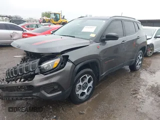 2022 Jeep Compass Trailhawk with VIN 3C4NJDDBXNT206118, listed as a IAAI auction lot 41945077 with 7,785 mi miles and . Bid and sale history available at DreamBid. Image 2.