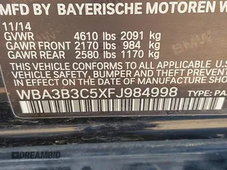 2015 BMW 3 Series 328i xDrive z VIN WBA3B3C5XFJ984998, wystawiony jako IAAI lot #42498649 z przebiegiem 186 642 mil mil oraz . Historia ofert i sprzedaży dostępna na DreamBid. Obrazek 9.