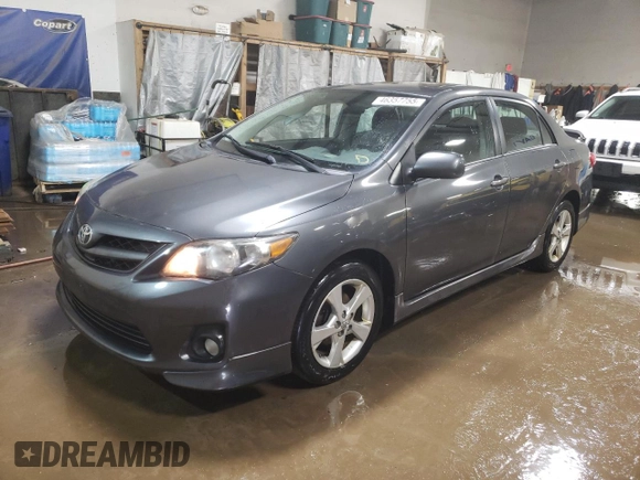 2012 Toyota Corolla L with VIN 2T1BU4EE8CC756338, listed as a Copart auction lot 46357755 with 156,496 mi miles and Salvage Title. Bid and sale history available at carsss.com. Image 1.