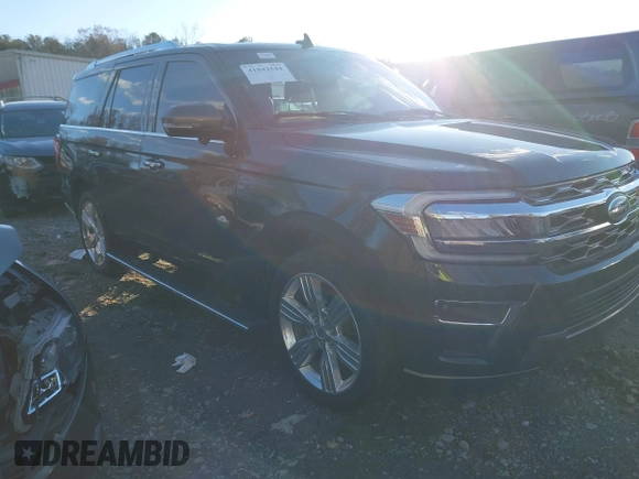 2023 Ford Expedition z VIN 1FMJU1N86PEA24308, wystawiony jako IAAI lot #41042544 z przebiegiem Nie podano mil oraz . Historia ofert i sprzedaży dostępna na DreamBid. Obrazek 1.