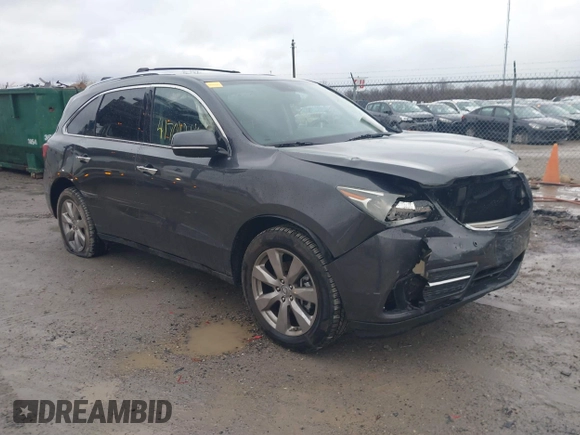 2014 Acura MDX Advance with VIN 5FRYD4H88EB006239, listed as a IAAI auction lot 41704214 with 165,251 mi miles and . Bid and sale history available at carsss.com. Image 1.