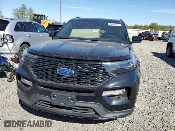 2023 Ford Explorer ST-Line with VIN 1FMSK8KH7PGA10123, listed as a Copart auction lot 45422205 with 29,136 mi miles and Salvage title. Bid and sale history available at DreamBid. Image 5.