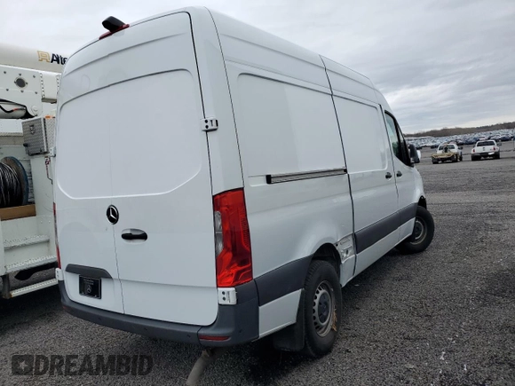 2023 Mercedes-Benz Sprinter Cargo Cargo with VIN W1Y40BHY4PT143979, listed as a Copart auction lot 49113905 with 42,295 mi miles and Salvage Title. Bid and sale history available at carsss.com. Image 3.