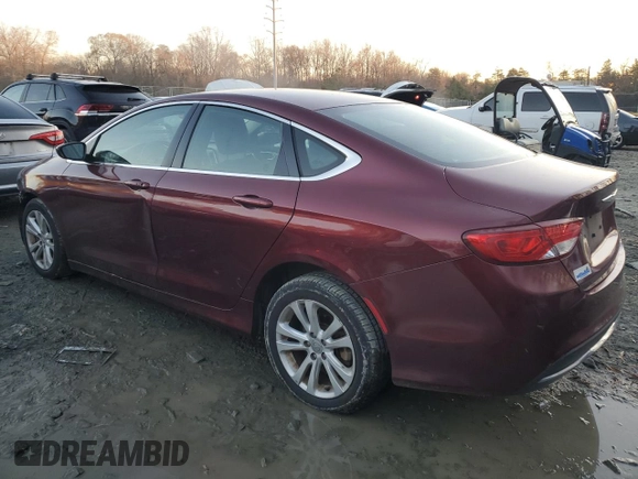 2015 Chrysler 200 Limited with VIN 1C3CCCAB0FN574474, listed as a Copart auction lot 47835205 with 168,282 mi miles and Non Repairable. Bid and sale history available at carsss.com. Image 2.