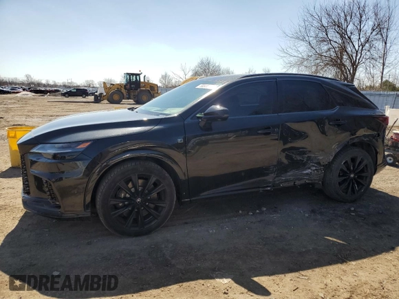 2023 Lexus RX 500h F Sport Performance with VIN 2T2BCMEA8PC009131, listed as a Copart auction lot 50300645 with 38,944 mi miles and Salvage title. Bid and sale history available at DreamBid. Image 1.
