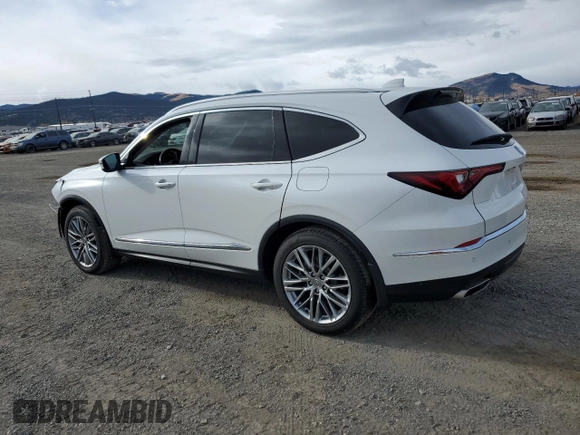 2022 Acura MDX w/Advance Package with VIN 5J8YE1H89NL024910, listed as a Copart auction lot 78226614 with 51,954 mi miles and Salvage Title. Bid and sale history available at carsss.com. Image 2.