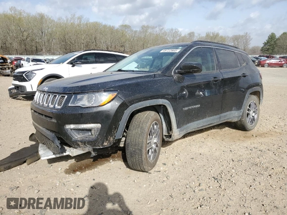 2019 Jeep Compass Latitude z VIN 3C4NJCBB5KT652654, wystawiony jako Copart lot #49722665 z przebiegiem 97 163 mil mil oraz Szkoda całkowita • Salvage title. Historia ofert i sprzedaży dostępna na DreamBid. Obrazek 1.