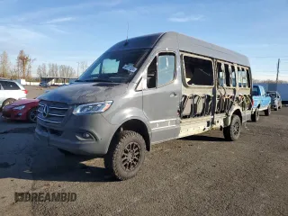 2023 Mercedes-Benz Sprinter with VIN W1W4NCVYXPT121618, listed as a Copart auction lot 82211324 with 12,656 mi miles and Salvage Title. Bid and sale history available at DreamBid. Image 1.