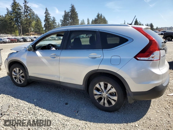 2013 Honda CR-V EX-L z VIN 2HKRM4H75DH693483, wystawiony jako Copart lot #55702115 z przebiegiem 210 135 mil mil oraz Szkody całkowita. Historia ofert i sprzedaży dostępna na DreamBid. Obrazek 2.