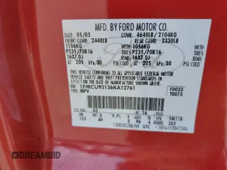 2006 Ford Escape XLT z VIN 1FMCU93136KA12761, wystawiony jako Copart lot #65526955 z przebiegiem 142 075 mil mil oraz Szkoda całkowita • Salvage title. Historia ofert i sprzedaży dostępna na DreamBid. Obrazek 13.