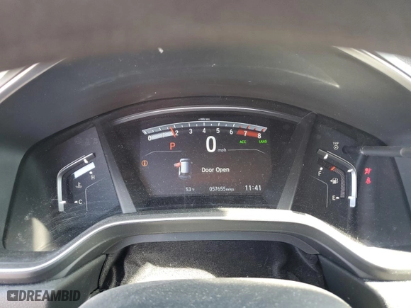 2018 Honda CR-V EX with VIN 7FARW2H55JE094708, listed as a Copart auction lot 48746755 with 57,655 mi miles and Salvage Title. Bid and sale history available at carsss.com. Image 9.