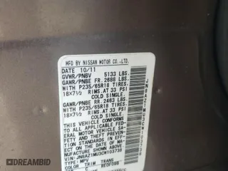 2012 Nissan Murano S with VIN JN8AZ1MU3CW103738, listed as a Copart auction lot 45123245 with 206,387 mi miles and Salvage Title. Bid and sale history available at carsss.com. Image 13.