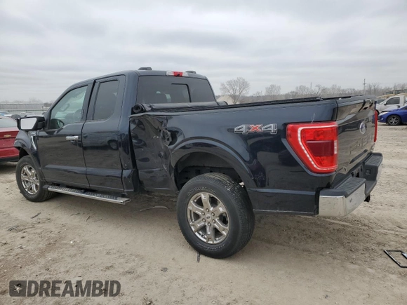2021 Ford F-150 XL with VIN 1FTEX1EP2MFC25567, listed as a Copart auction lot 44474135 with 27,863 mi miles and Salvage title. Bid and sale history available at DreamBid. Image 2.