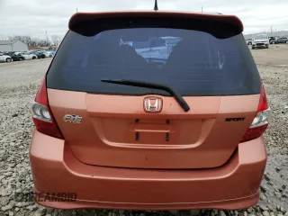 2007 Honda Fit Sport with VIN JHMGD38687S017896, listed as a Copart auction lot 51041155 with 184,977 mi miles and Salvage Title. Bid and sale history available at carsss.com. Image 6.