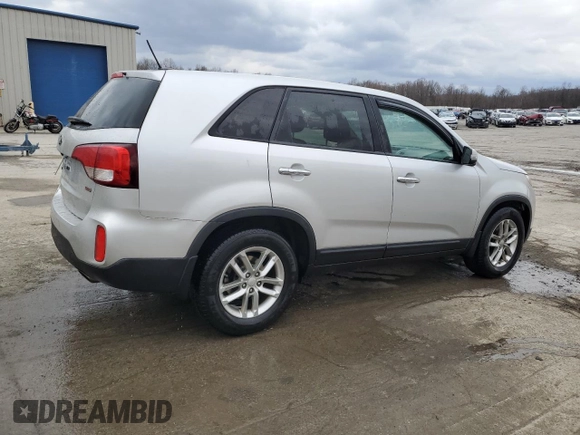 2015 Kia Sorento LX with VIN 5XYKT3A6XFG601732, listed as a Copart auction lot 49853875 with 108,466 mi miles and Salvage Title. Bid and sale history available at DreamBid. Image 3.