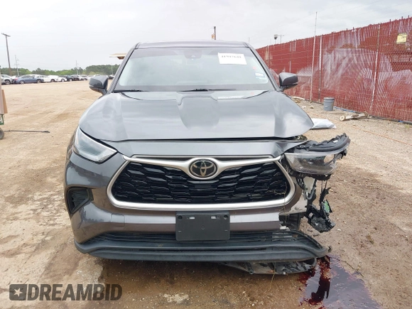 2021 Toyota Highlander L with VIN 5TDCZRAH2MS055113, listed as a IAAI auction lot 41947641 with 58,245 mi miles and . Bid and sale history available at DreamBid. Image 12.