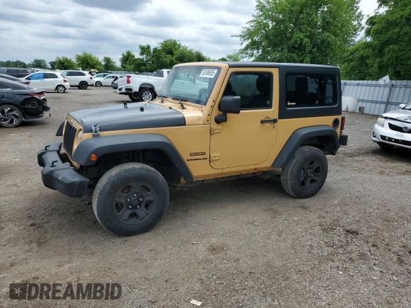 2014 Jeep Wrangler Sport with VIN 1C4AJWAG9EL190595, listed as a Copart auction lot 62496955 with 248,484 mi miles and Salvage title. Bid and sale history available at DreamBid. Image 1.