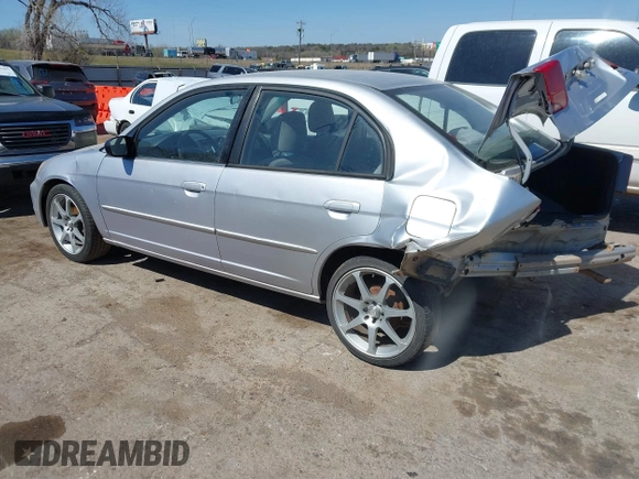 2002 Honda Civic LX with VIN 1HGES15562L039463, listed as a IAAI auction lot 41851232 with 173,411 mi miles. Bid and sale history available at carsss.com. Image 3.