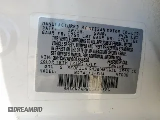 2016 Nissan Versa SV z VIN 3N1CN7AP6GL854526, wystawiony jako Copart lot #53587235 z przebiegiem 113 441 mil mil oraz Szkody całkowita. Historia ofert i sprzedaży dostępna na DreamBid. Obrazek 13.