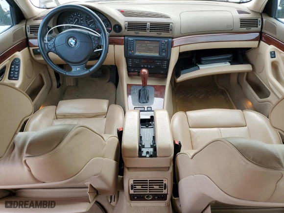 2001 BMW 7 Series 740iA with VIN WBAGG83401DN86357, listed as a Copart auction lot 49689955 with 0 mi miles and Salvage Title. Bid and sale history available at carsss.com. Image 9.