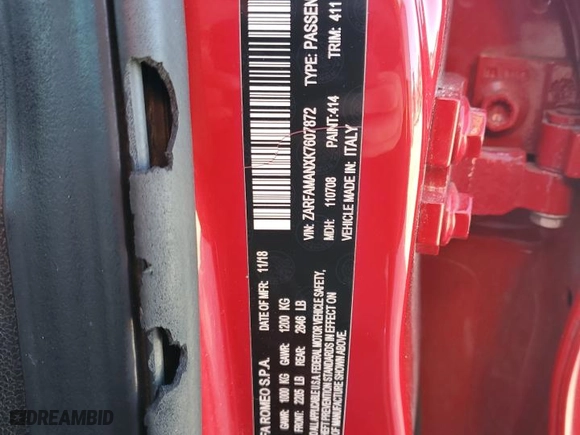 2019 Alfa Romeo Giulia with VIN ZARFAMANXK7607872, listed as a Copart auction lot 86046054 with 0 mi miles and Salvage Title. Bid and sale history available at carsss.com. Image 14.