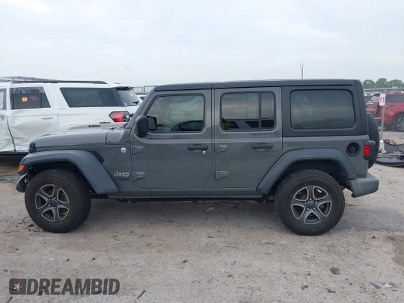2018 Jeep Wrangler Unlimited Sport S with VIN 1C4HJXDN8JW203134, listed as a IAAI auction lot 42398860 with 103,801 mi miles and . Bid and sale history available at DreamBid. Image 13.