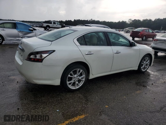 2014 Nissan Maxima SV with VIN 1N4AA5APXEC450308, listed as a Copart auction lot 61149775 with 135,968 mi miles and Salvage title. Bid and sale history available at DreamBid. Image 3.