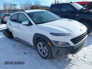 2023 Hyundai Kona SEL with VIN KM8K6CAB8PU981606, listed as a IAAI auction lot 41777208 with 38,904 mi miles. Bid and sale history available at carsss.com. Image 1.