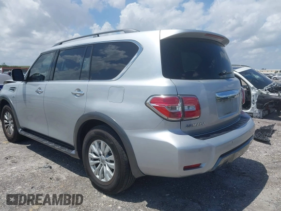 2019 Nissan Armada SL with VIN JN8AY2ND3K9085763, listed as a IAAI auction lot 41972072 with 109,555 mi miles. Bid and sale history available at carsss.com. Image 3.