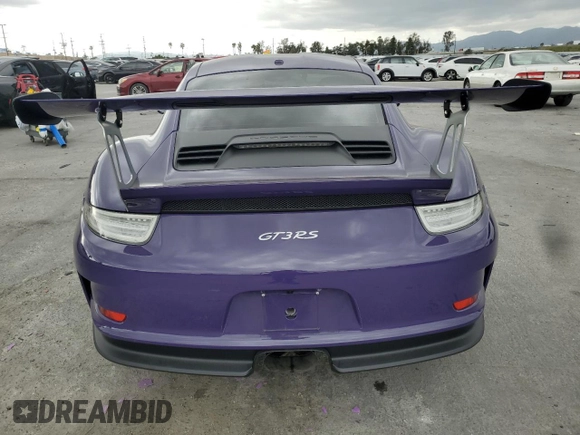 2016 Porsche 911 GT3 RS with VIN WP0AF2A99GS193209, listed as a Copart auction lot 51185225 with 8,083 mi miles and Salvage Title. Bid and sale history available at carsss.com. Image 6.