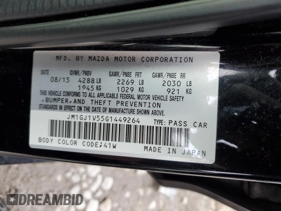 2016 Mazda Mazda6 i Touring with VIN JM1GJ1V55G1449264, listed as a Copart auction lot 88736185 with 91,560 mi miles and Salvage Title. Bid and sale history available at carsss.com. Image 12.