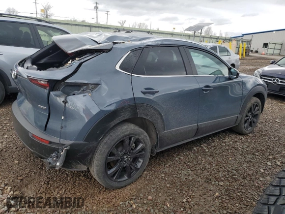 2022 Mazda CX-30 S Preferred with VIN 3MVDMBCLXNM428913, listed as a Copart auction lot 50717155 with 18,622 mi miles and Salvage Title. Bid and sale history available at DreamBid. Image 3.