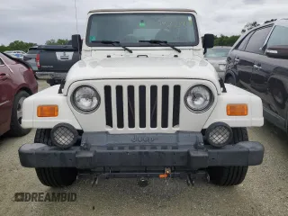 2002 Jeep Wrangler Sahara with VIN 1J4FA59S02P727359, listed as a Copart auction lot 74823414 with 84,186 mi miles and Salvage Title. Bid and sale history available at carsss.com. Image 5.