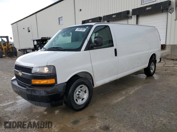 2020 Chevrolet Express Cargo Van with VIN 1GCWGBFB5L1153692, listed as a Copart auction lot 52133275 with 98,272 mi miles and Clean Title. Bid and sale history available at carsss.com. Image 1.
