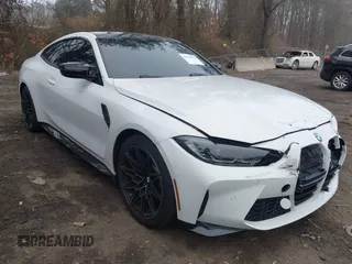 2022 BMW M4 Competition with VIN WBS33AZ01NCK14992, listed as a IAAI auction lot 41923903 with 43,966 mi miles. Bid and sale history available at carsss.com. Image 1.