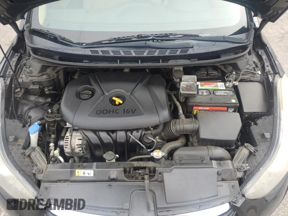 2013 Hyundai Elantra GLS with VIN 5NPDH4AEXDH306997, listed as a Copart auction lot 63436235 with 161,007 mi miles and Salvage title. Bid and sale history available at DreamBid. Image 11.