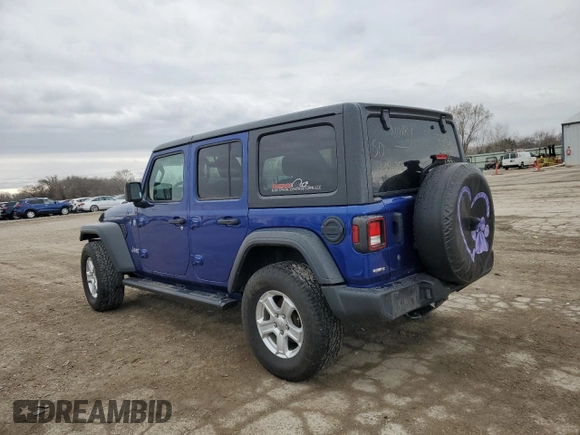 2018 Jeep Wrangler Unlimited Sport z VIN 1C4HJXDN3JW332396, wystawiony jako Copart lot #50386745 z przebiegiem 113 743 mil mil oraz Szkoda całkowita • Salvage title. Historia ofert i sprzedaży dostępna na DreamBid. Obrazek 2.