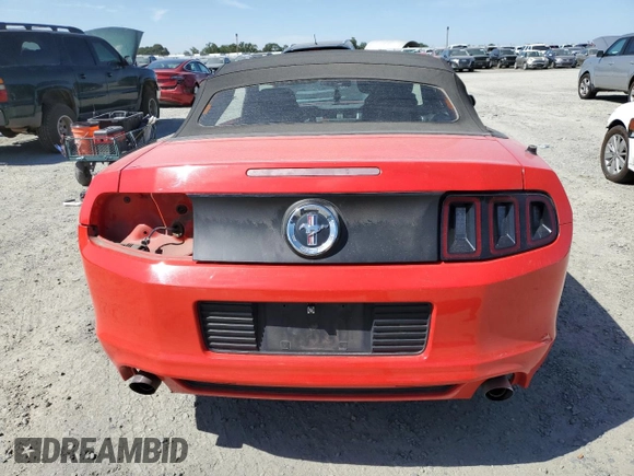 2013 Ford Mustang V6 with VIN 1ZVBP8EM2D5203895, listed as a Copart auction lot 55858695 with 110,219 mi miles and Salvage title. Bid and sale history available at DreamBid. Image 6.