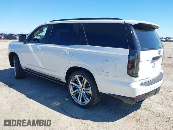 2025 Cadillac Escalade 4WD Sport Platinum with VIN 1GYS9GRL7SR114980, listed as a IAAI auction lot 41734072 with 1,780 mi miles and . Bid and sale history available at DreamBid. Image 3.