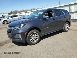 2022 Chevrolet Equinox LT with VIN 2GNAXUEV5N6125304, listed as a Copart auction lot 52606205 with 62,609 mi miles and Salvage title. Bid and sale history available at DreamBid. Image 1.