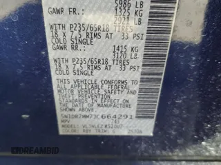 2018 Nissan Pathfinder Platinum with VIN 5N1DR2MM7JC664291, listed as a Copart auction lot 46748475 with 142,708 mi miles and Salvage title. Bid and sale history available at DreamBid. Image 15.