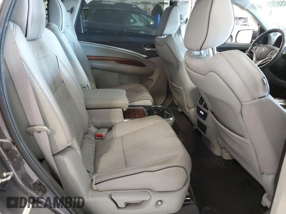2017 Acura MDX Advance with VIN 5FRYD4H82HB001719, listed as a Copart auction lot 54055205 with 106,527 mi miles and Salvage title. Bid and sale history available at DreamBid. Image 11.