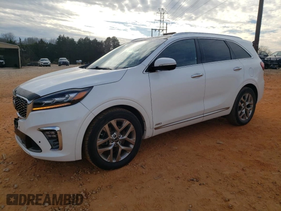 2019 Kia Sorento SX V6 with VIN 5XYPKDA50KG513353, listed as a Copart auction lot 86438044 with 53,397 mi miles and Salvage Title. Bid and sale history available at carsss.com. Image 1.