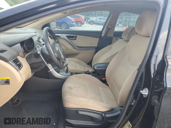 2013 Hyundai Elantra GLS with VIN KMHDH4AE1DU841024, listed as a Copart auction lot 58762515 with 166,470 mi miles and Salvage title. Bid and sale history available at DreamBid. Image 7.