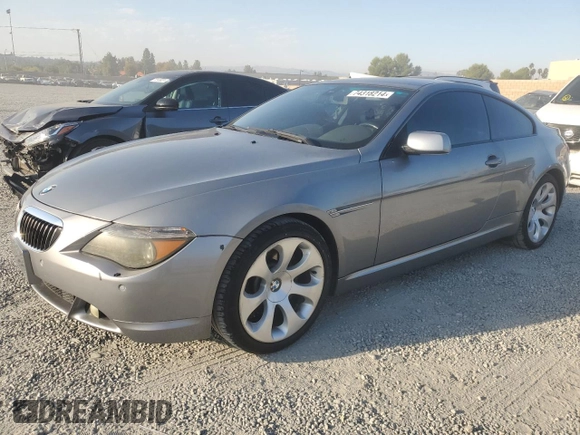 2004 BMW 6 Series 645Ci z VIN WBAEH73434B190924, wystawiony jako Copart lot #74318214 z przebiegiem 121 317 mil mil oraz Czysty tytuł • Clean title. Historia ofert i sprzedaży dostępna na DreamBid. Obrazek 1.