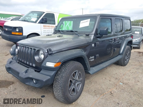 2018 Jeep Wrangler Unlimited Sport S z VIN 1C4HJXDG8JW112639, wystawiony jako IAAI lot #41951965 z przebiegiem 93 853 mil mil oraz . Historia ofert i sprzedaży dostępna na DreamBid. Obrazek 2.