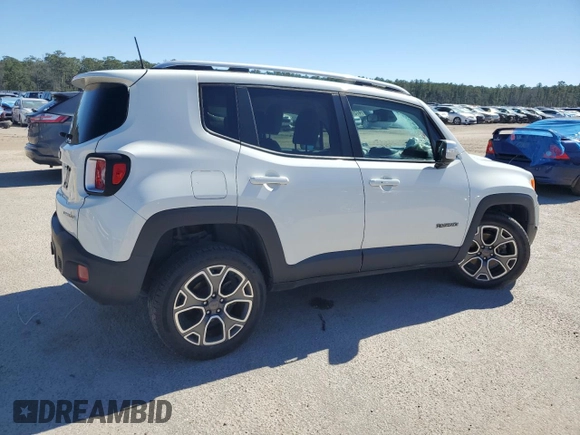 2018 Jeep Renegade Limited with VIN ZACCJBDB4JPH05509, listed as a Copart auction lot 47372795 with 45,359 mi miles and Salvage title. Bid and sale history available at DreamBid. Image 3.